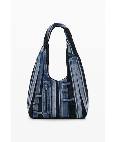 Desigual Women's Medium oval denim patch bag