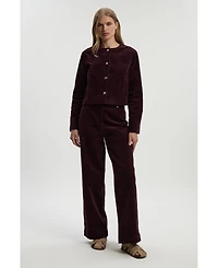 Karen Millen Women's Cord Collarless Tailored Jacket