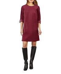 Yumi Women's Cord Tunic Dress With Pockets