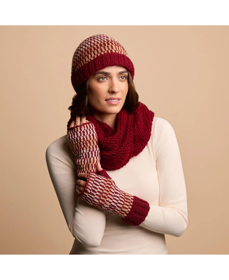 Feelgoodz Women s Artisan Hand-Knit Adirondack Winter Wool Half Mitten