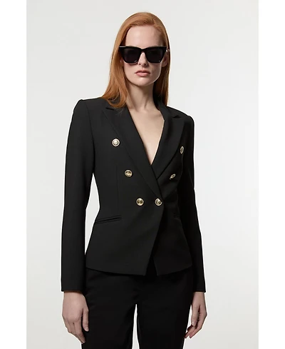 Karen Millen Petite Tailored Button Military Blazer