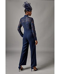 Coast Women's Lace Tie Neck Jumpsuit