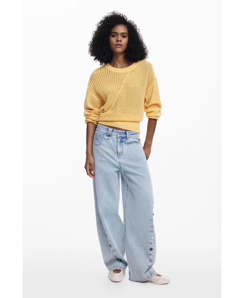 Desigual Women's Embroidered knit sweater