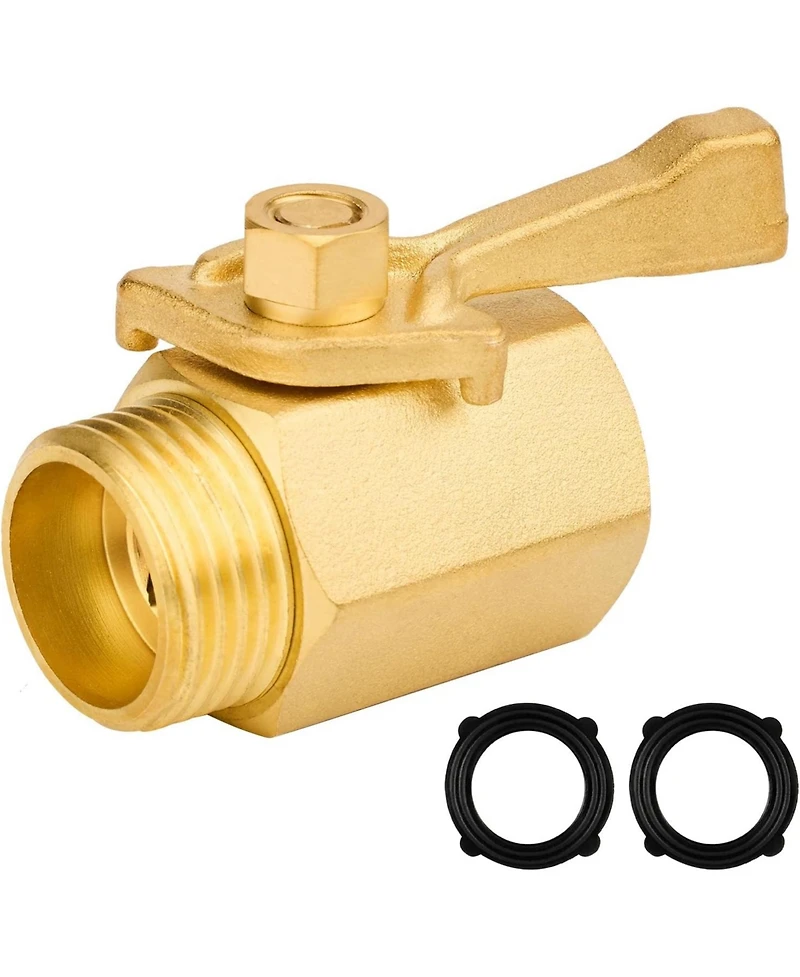 Twinkle Star Brass Shut Off Valve Garden Hose Heavy Duty Connector Type A