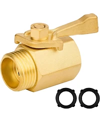 Twinkle Star Brass Shut Off Valve Garden Hose Heavy Duty Connector Type A
