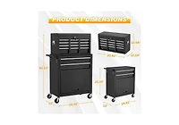 Aecojoy Rolling Tool Chest with Wheels and 8 Drawers, Detachable Metal Tool Box with Drawers