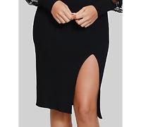 Dylan Ryan Junior's Flocked Flower Mock Neck Dress