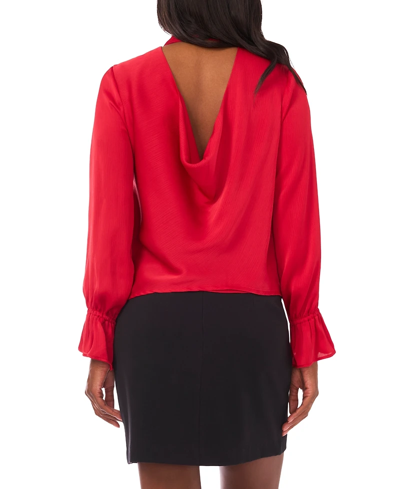 1.state Women's Open Back Long Sleeve Top