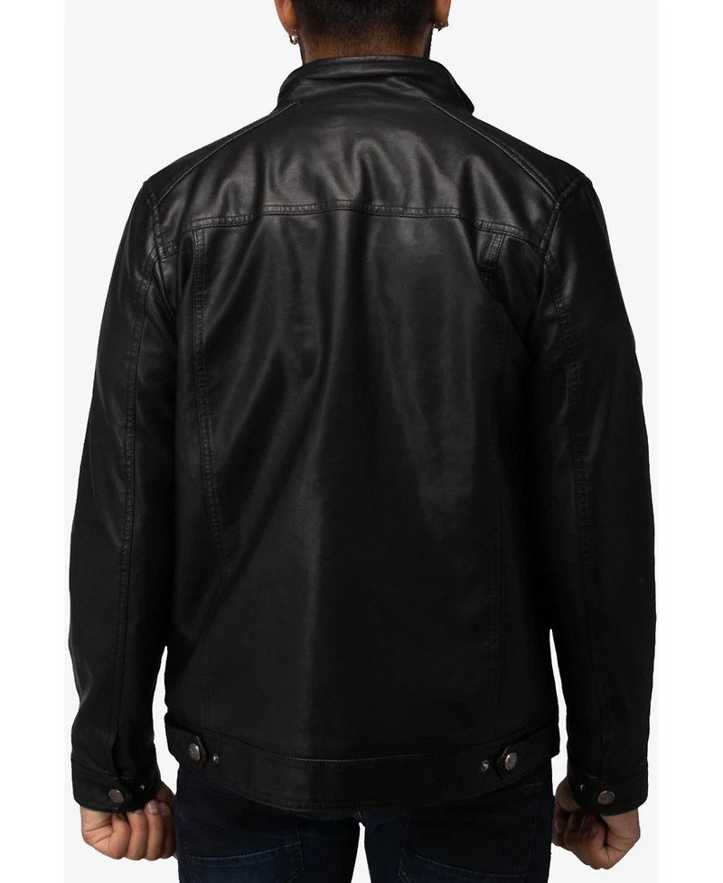 Xray Men's Utility Jacket With Faux Shearling Lining