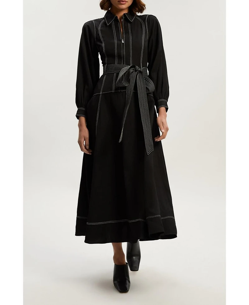 Karen Millen Women's Twill Maxi Dress