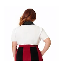 Unique Vintage Women's Plus 1940s Collared Blouse