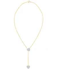 Macy's White Diamond Necklace (1/4 ct. t.w.) in 14K Gold Plating with Sterling Silver