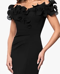 Xscape Petite Ruffled Sweetheart-Neck Fit & Flare Gown
