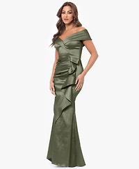 Xscape Petites Sweetheart-Neck Long Sheath Dress