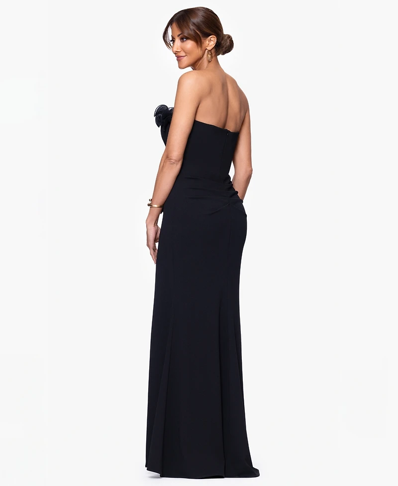 Xscape Petite Strapless Long Sheath Dress