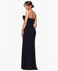 Xscape Petite Strapless Long Sheath Dress