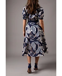 Coast Women's Short Sleeve Jacquard Shirt Dress