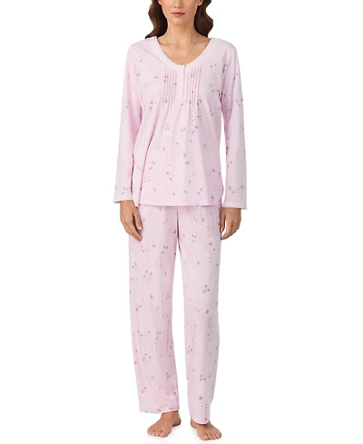 Eileen West Women's 2-Piece Long Sleeve Top and Pants Pajama Set