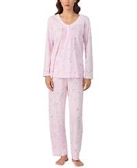 Eileen West Women's 2-Piece Long Sleeve Top and Pants Pajama Set
