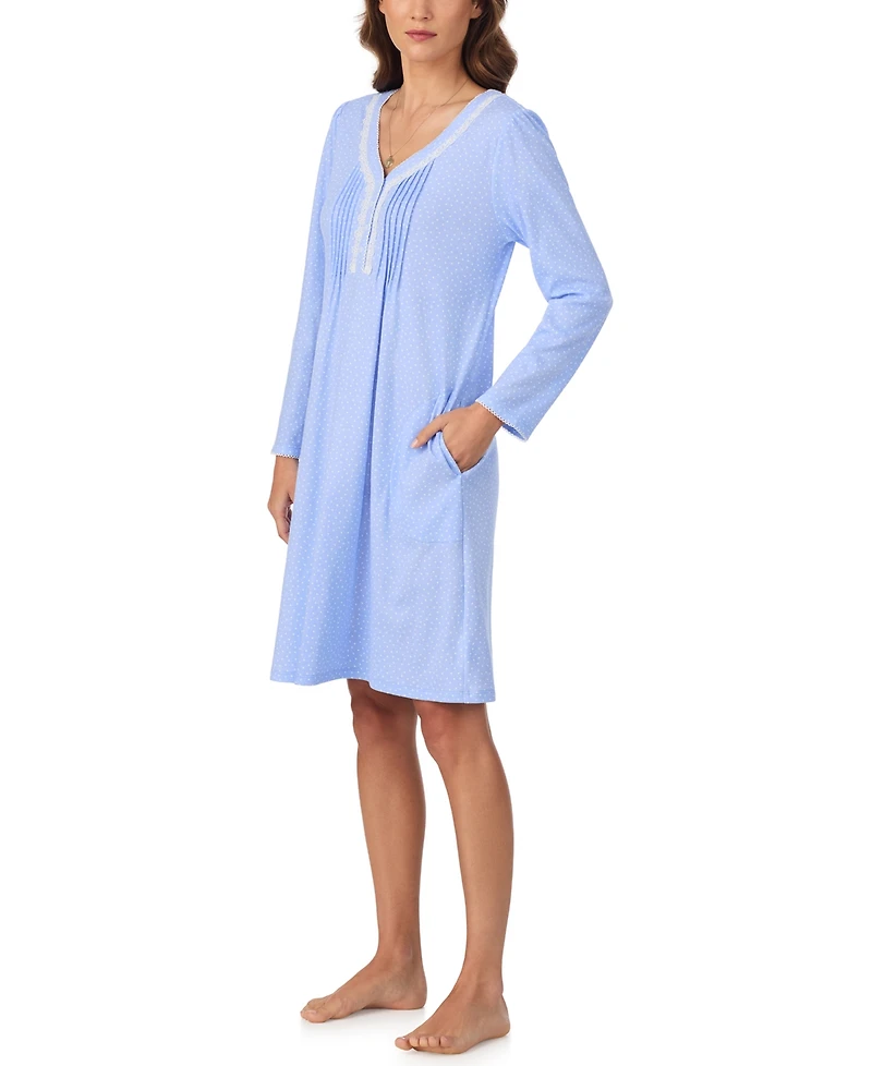 Eileen West Women's Floral Long Sleeve Night Gown