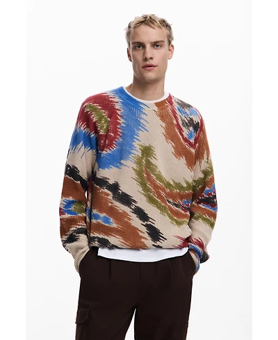 Desigual Men's Abstract paisley sweater