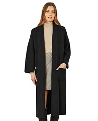 Yumi Women's Knitted Maxi Cardigan With Pockets