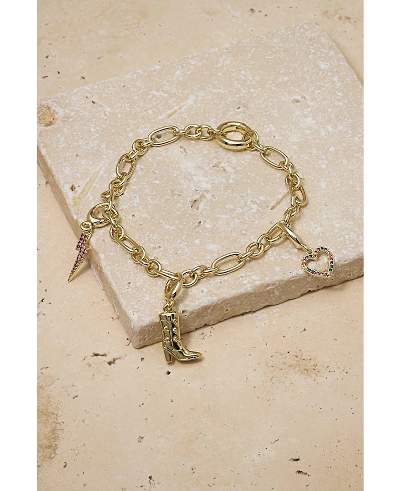 Untamed Petals Classic Link Charm Bracelet