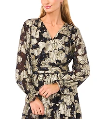 Msk Women's Long Sleeves Maxi Dress