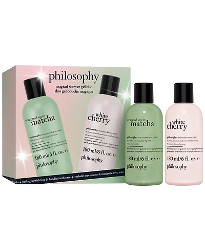 philosophy 2-Pc. White Cherry and Wrapped Up in Matcha Hydrating Shower Gel, Bubble Bath, & Shampoo Set, 6 oz.