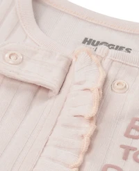Huggies Baby Girls 2-Pack Crewneck Bodysuits