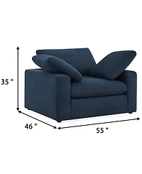 Furniture Fog 55" Fabric Accent Chair