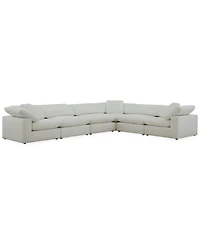 Furniture Fog 6-Pc. Fabric L-Sectional Sofa Set