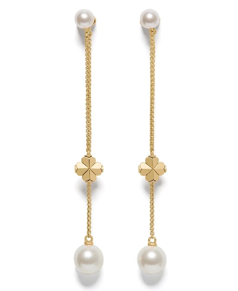 kate spade new york Imitation Pearl and Cubic Zirconia Chain Linear Earrings