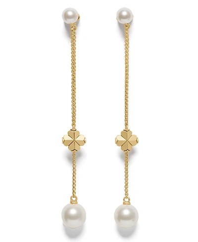 kate spade new york Imitation Pearl and Cubic Zirconia Chain Linear Earrings