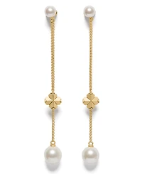 kate spade new york Imitation Pearl and Cubic Zirconia Chain Linear Earrings