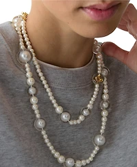 kate spade new york Imitation Pearl and Cubic Zirconia Long Statement Necklace