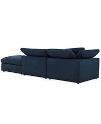 Furniture Fog 3-Pc. Fabric L-Sectional Ottoman End Sofa Set