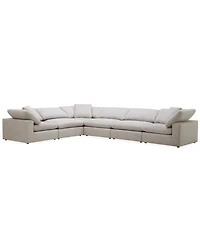 Furniture Fog 6-Pc. Fabric L-Sectional Sofa Set