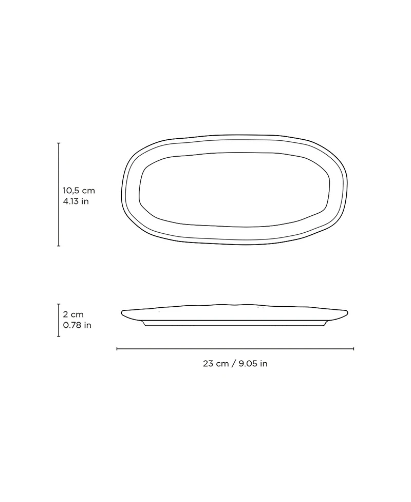 Porto Brasil Medium Shallow 9" Oval Platters, Set of 4
