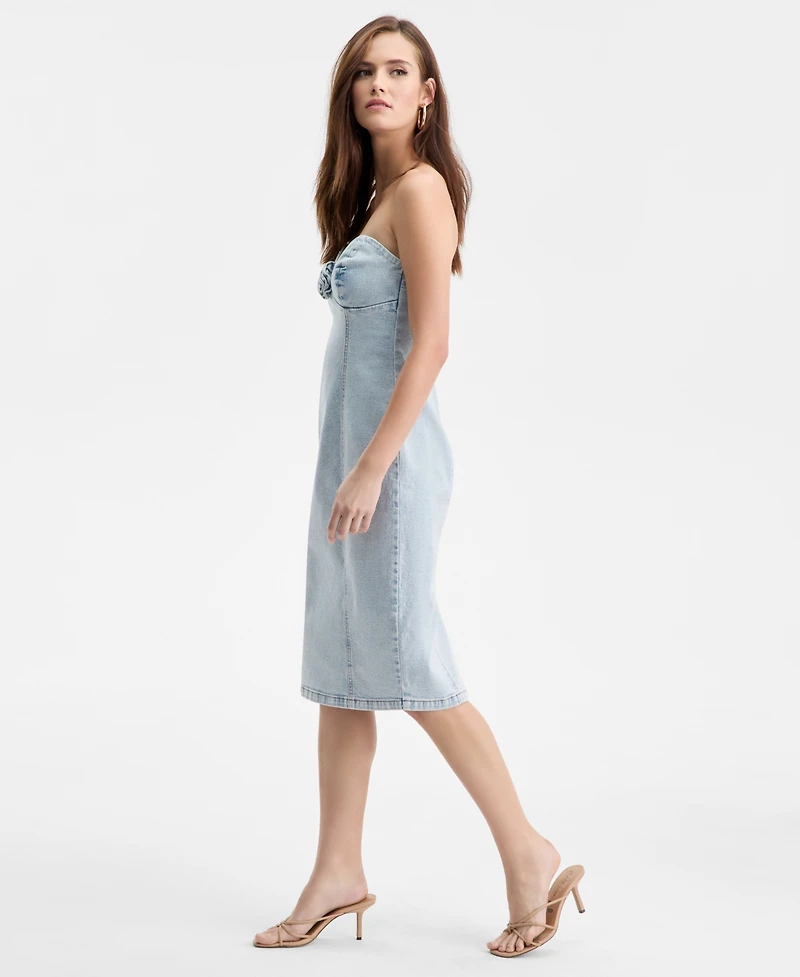 Bar Iii Women's Strapless Denim Dress, Macy's Exclusive
