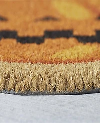 Vcny Home Three Pumpkins Halloween Outdoor Coir Doormat, 18" x 30"