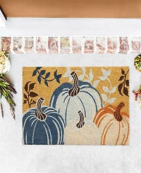 Vcny Home Bold Pumpkins Outdoor Coir Doormat, 18" x 30"