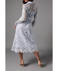 Coast Lace Long Sleeve Shirt Dress