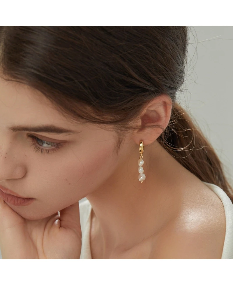 Joey Baby Freshwater Pearl Bridal Silver Earring