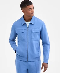 Alfani Men's Weekend Smart Zip-Front Stretch Knit Jacket, Macy's Exclusive