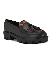 Nine West Womens Marela Tassel Lug Sole Loafers