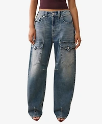 True Religion Women's Bailey Barrel Big Flap Jeans