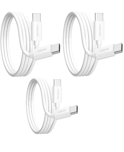 Overtime Certified Type C to C Cable, 10ft (OTDCUSBCTC10WHX3)