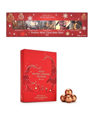 House of Dorchester Holiday Festive Mini Chocolate Bars, 125 g