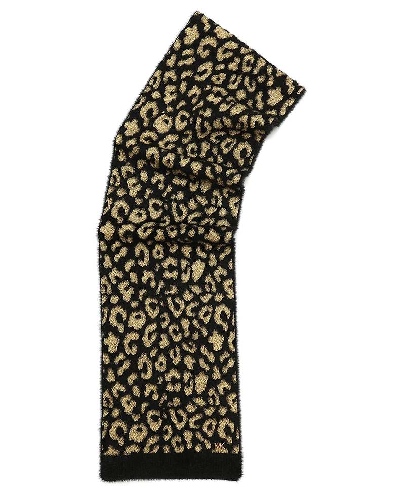 Michael Michael Kors Women's Leopard Metallic Shimmer Scarf